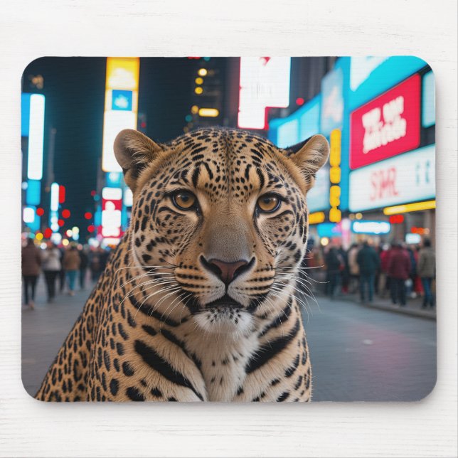 Leopard am Times Square Mousepad (Vorne)