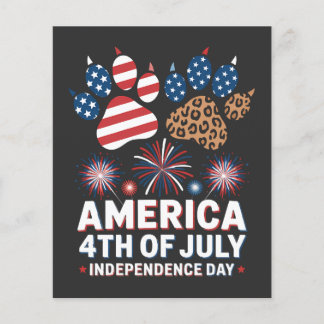 Leopard Amerikanische Flagge Herzen Süß 4. Juli Flyer