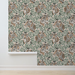 Leopard Animal Beige modern Tapete