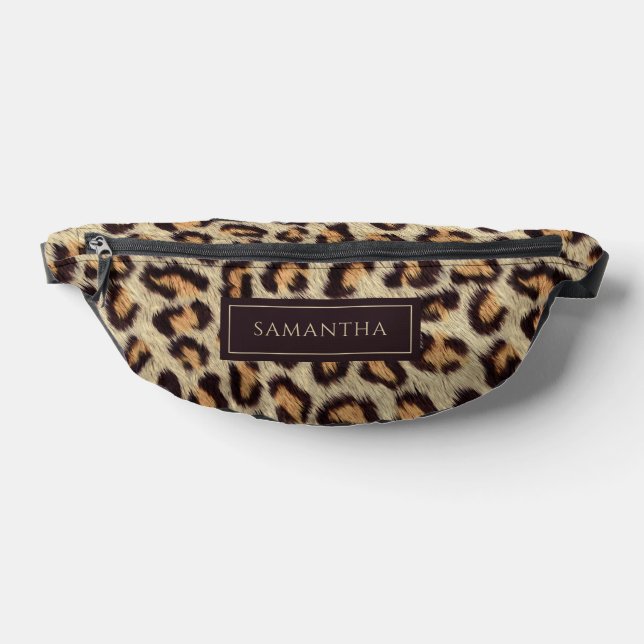 Leopard Animal Pattern Individuelle Name Bauchtasche (Ablage )