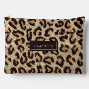 Leopard Animal Pattern Individuelle Name Zubehörtasche