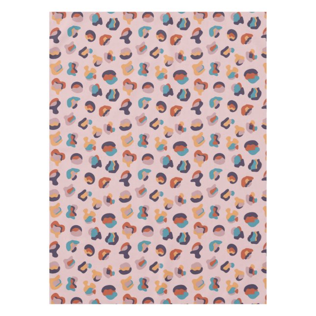 Leopard Animal Pink Modern Tischdecke (Vorderseite)