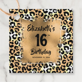 Leopard Animal Print 16. Geburtstag Personalisiert Geschenkanhänger