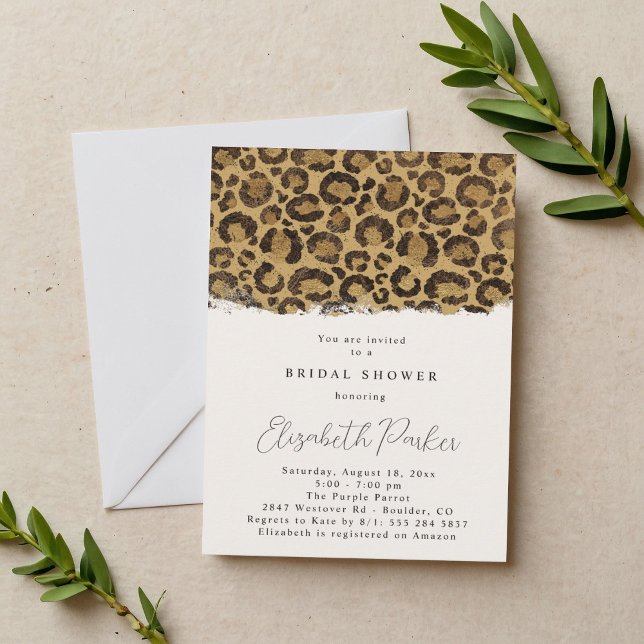 Leopard Animal Print Bridal Dusche Einladung (Von Creator hochgeladen)