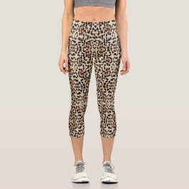 Leopard Animal Print Capri Leggings