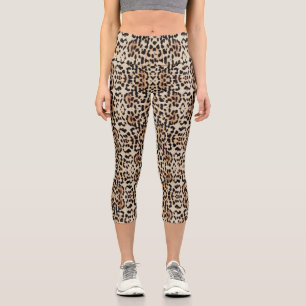 Leopard Animal Print Capri Leggings