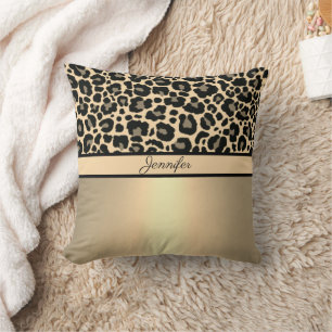 Leopard Animal Print Cheetah Gold Trendy Safari Kissen