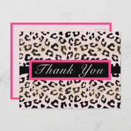 Leopard Animal Print Danke Post Card Postkarte