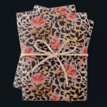 Leopard Animal Print Floral Geschenkpapier Set<br><div class="desc">Diese Papiertücher sind ein tolles Design aus rosafarbenen Blume und schwarzen Leoparden auf einem taupe Hintergrund und eignen sich perfekt für Geburtstagsfeiern,  Brautpartys,  Babyduschen,  Polterabende oder andere Gelegenheiten. PASSENDE Artikel in unserem Geschäft.</div>