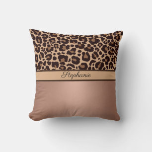 Leopard Animal Print Gepard Roségold Trend Kissen
