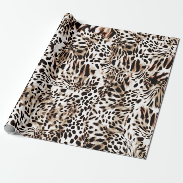 Leopard Animal Print Geschenkpapier (Ungerollt)
