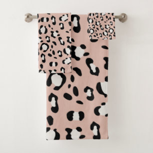 Leopard Animal Print Glam #12 Badhandtuch Set
