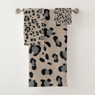 Leopard Animal Print Glam #15 Badhandtuch Set