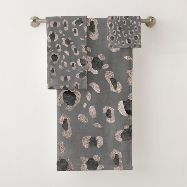 Leopard Animal Print Glam #6 Badhandtuch Set (Insitu)
