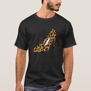 Leopard Animal Print High Heels Frauen Stiletto T-Shirt