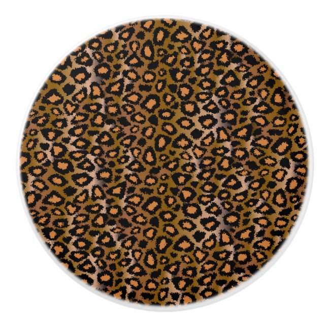 Leopard Animal Print Keramikknauf (Vorderseite)