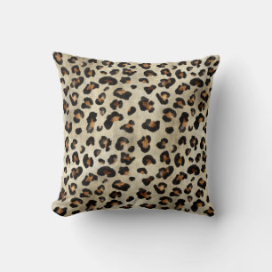Leopard Animal Print Künstlerische Wildkatzenfell  Kissen