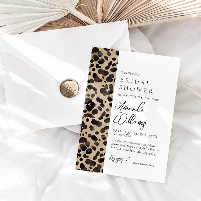 Leopard Animal Print Modernes Brautparty Einladung (Von Creator hochgeladen)