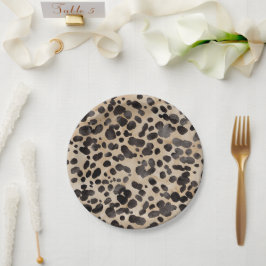 Leopard Animal Print Modernes Brautparty Pappteller