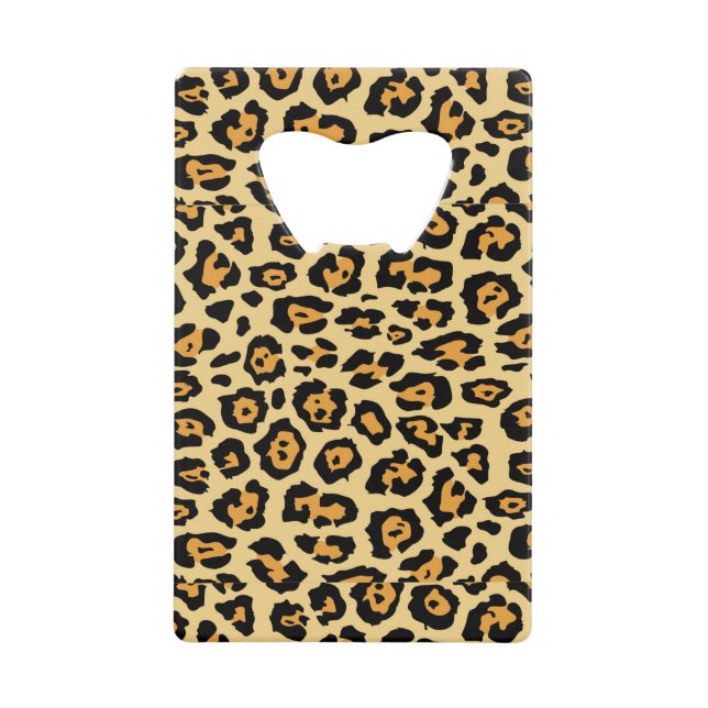 Leopard Animal Print Pattern-25560 Geldbeutel Flaschenöffner (Vorderseite)