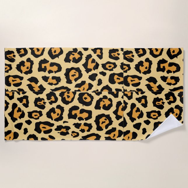 Leopard Animal Print Pattern-25560 Strandtuch (Vorderseite)