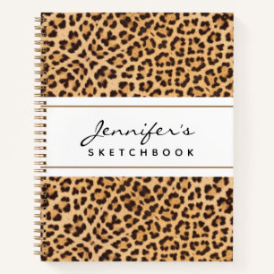 Leopard Animal Print Personalisiert Sketchbook Notizbuch