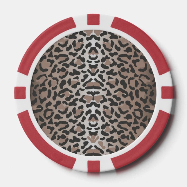 Leopard Animal Print - Pokerchips (Vorderseite)