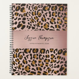 Leopard Animal Print Rose Gold Muster Planer