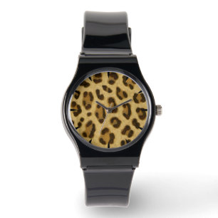 Leopard Animal Print Skin Muster Armbanduhr