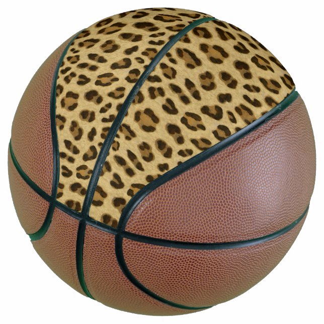 Leopard Animal Print Skin Muster Basketball (angewinkelt)