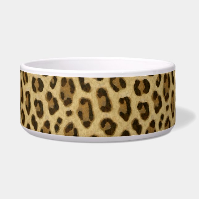 Leopard Animal Print Skin Muster Napf (Vorderseite)