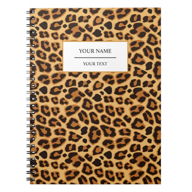 Leopard Animal Print Skin Muster Notebook Notizblock (Vorderseite)