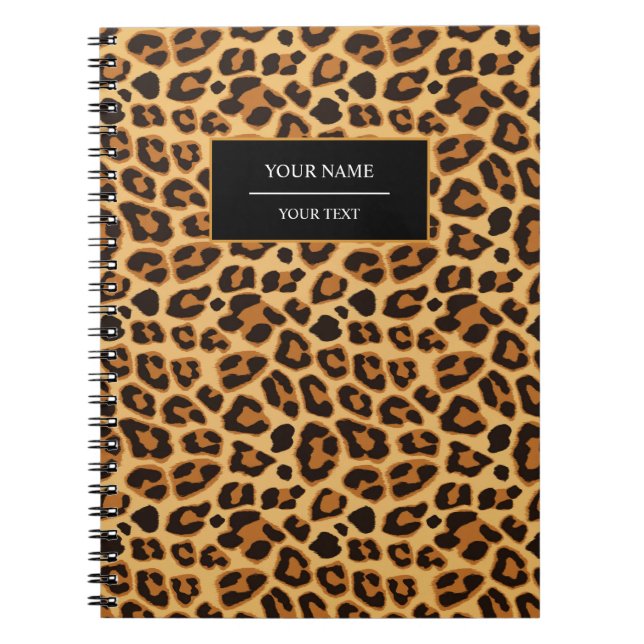 Leopard Animal Print Skin Muster Notebook Notizblock (Vorderseite)