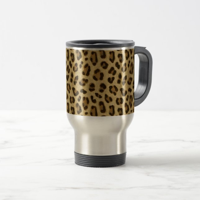 Leopard Animal Print Skin Muster Reisebecher (VorderseiteRechts)