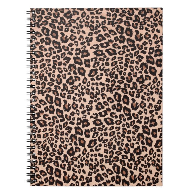 Leopard Animal Print Spiral Notebook School/Office Notizblock (Vorderseite)