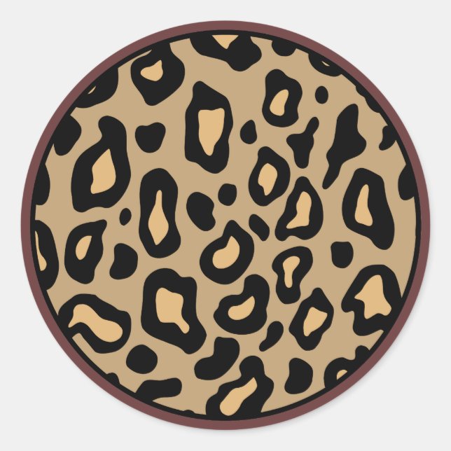 Leopard Animal Print Stickers (Vorderseite)