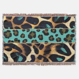 LEOPARD Animal Print - Throw Blanket Decke