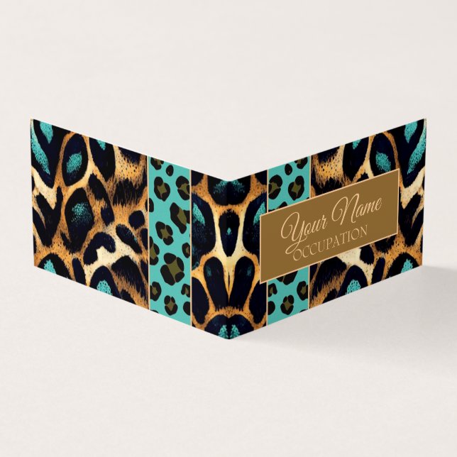 LEOPARD Animal Print - Visitenkarte Visitenkarten (Vorderseite)