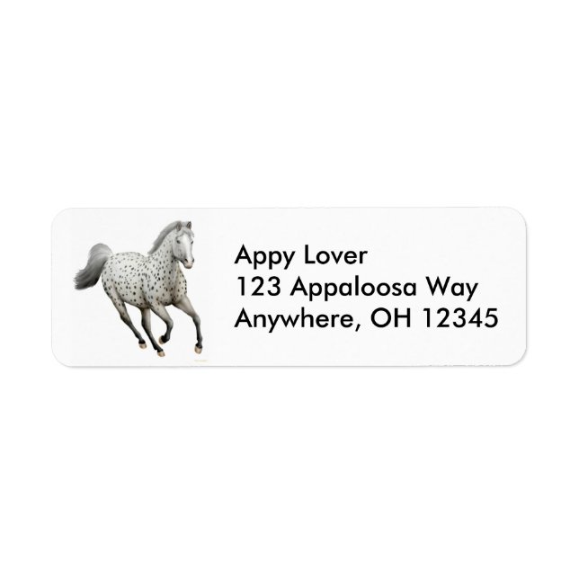 Leopard Appaloosa Horse Label (Vorne)