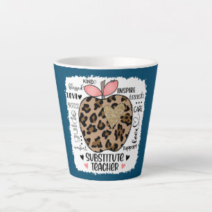 Leopard Apple Teacher Substitut Milchtasse