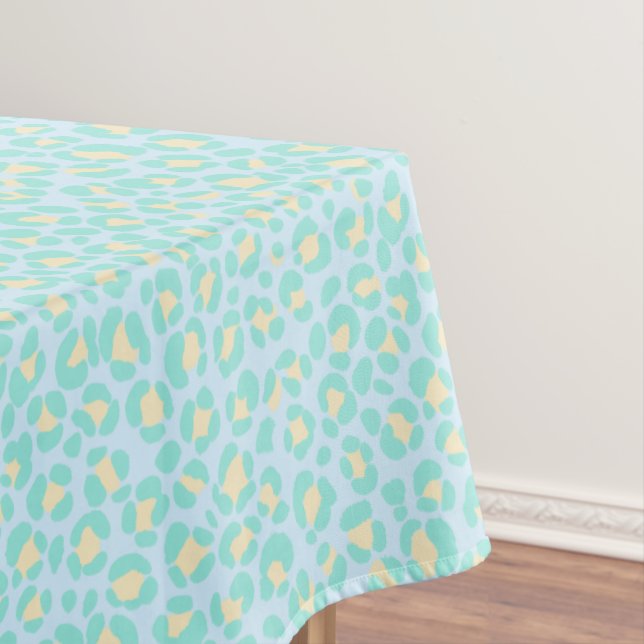 Leopard Aquamarin gelb Tischdecke (Beispiel)