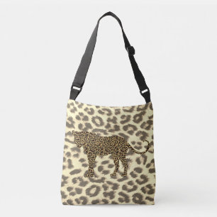 Leopard auf Leopard-Imitaten Pelztasche Tragetaschen Mit Langen Trägern