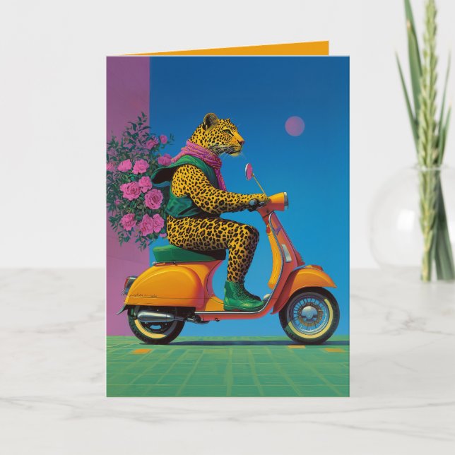 Leopard auf Rädern: Eine stilvolle Fahrt, Einladung (Vorderseite)