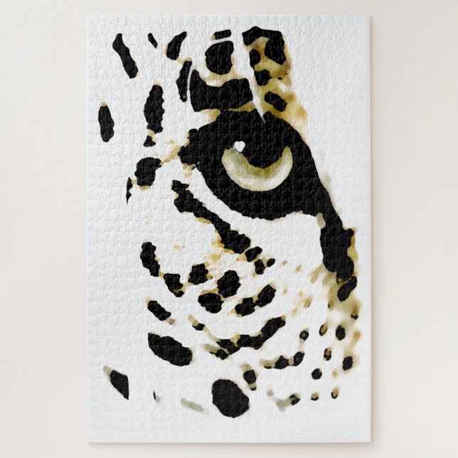 Leopard Auge - Tiere Art Puzzle (Vertikal)