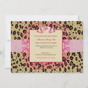 Leopard-Baby-Party-Einladung Einladung