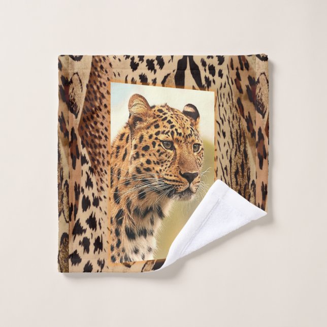 Leopard Badetücher Sets (Waschlappen)