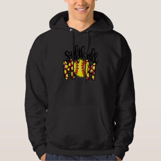 Leopard Ball Mama Muttertag Softball Mo geblasen Hoodie