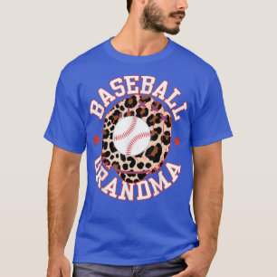 Leopard Baseball Grandma Baseball Lover T-Shirt
