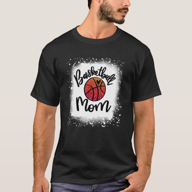 Leopard Basketball Mama Game Day T-Shirt (Vorderseite)