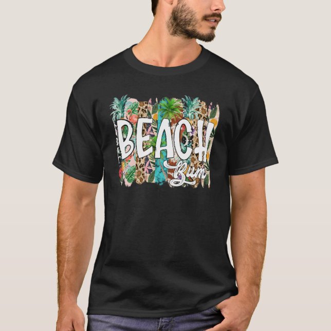 Leopard Beach Bum Beach Sommerurlaub T-Shirt (Vorderseite)